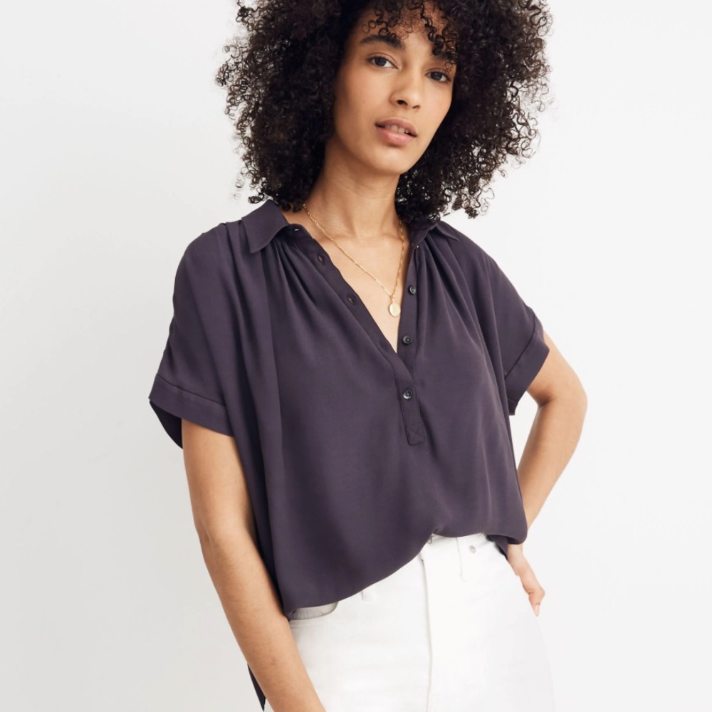 Madewell Central Drapey Popover Shirt